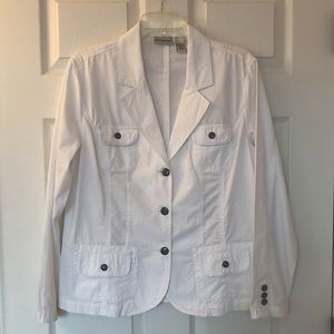Chico’s White Cotton Jacket, Size 2